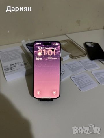 iPhone 15 Pro 256GB / 85% Battery Health / Карбонов Калъф / Midnight Blue /