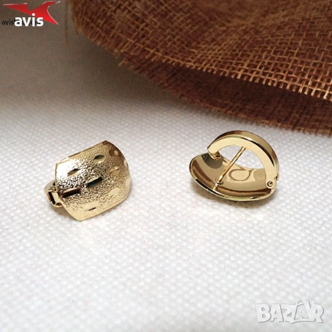 Обеци с 14К златно покритие 2141885, снимка 3 - Обеци - 53869436