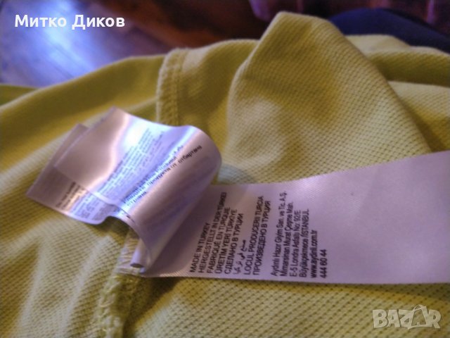U S Polo Assn маркова тениска бродирано лого жълта памук размер реален Л, снимка 9 - Тениски - 44391345