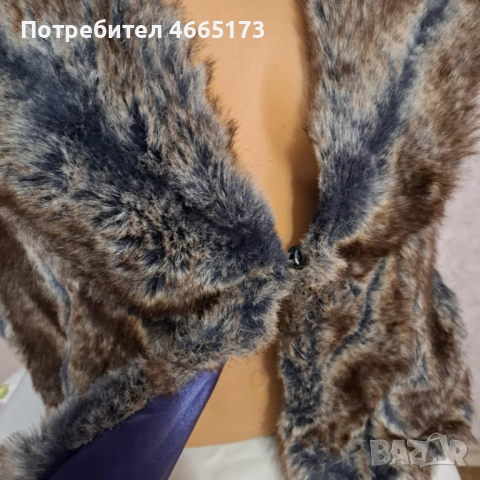 RARE Пончо /Пелерина от естествен косъм, снимка 5 - Якета - 53153205