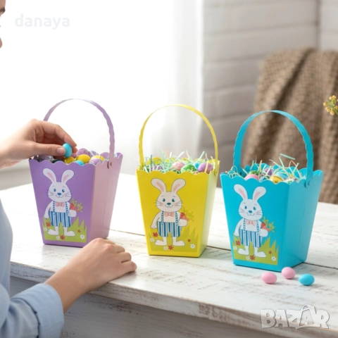 6257 Комплект великденски кофички за лакомства, 3 броя