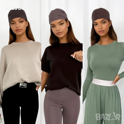 Дамски еластичен шал за глава Clara, 3цвята 