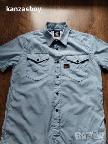 g-star arizona shirt - страхотна мъжка риза Л, снимка 5 - Ризи - 53470777