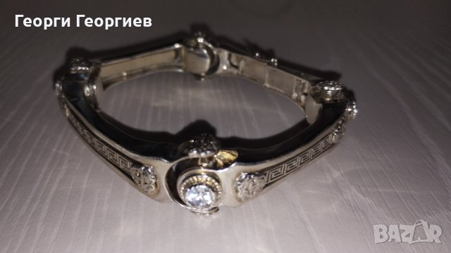 Сребърна гривна-белезник Versace , снимка 7 - Гривни - 44466123