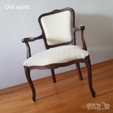 Четири еднакви антикварни кресла в стил ЛУИ XV, снимка 5 - Антикварни и старинни предмети - 44811429