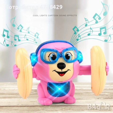 Бебешка играчка търкаляща се маймунка, дистанционно управление чрез пляскане, снимка 7 - Музикални играчки - 53249730