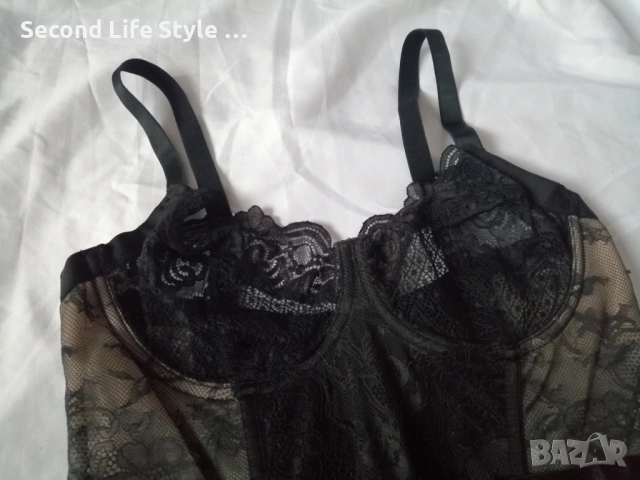 Hunkemoller 80B дамски дантелен корсет бюстие, снимка 6 - Корсети, бюстиета, топове - 53814886