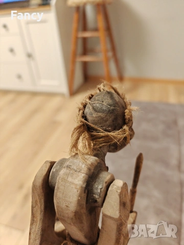 Дървена статуетка на африкански войн, снимка 12 - Антикварни и старинни предмети - 53120337