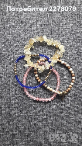 Гривна от черешов кварц - ръчна изработка, снимка 3 - Гривни - 50996586