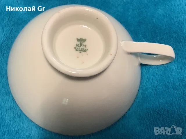 Порцеланов сервиз за чай произведено  в Германия  1970 години фабрика КРМ отличен състояние, снимка 4 - Сервизи - 56172993