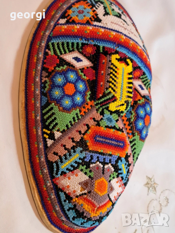 мексиканска маска уичоли 34/2, снимка 2 - Колекции - 53763243