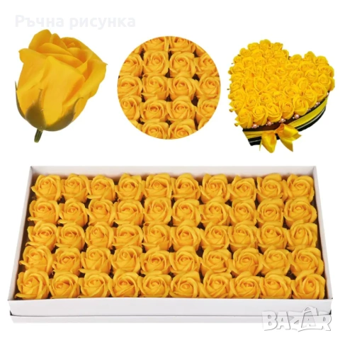 Декоративни рози, карамфили,орхидея и други цветя  от пластичен сапун, снимка 14 - Декорация за дома - 49888646