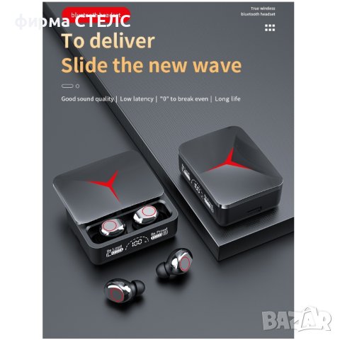 Геймърски слушалки STELS M90, True Wireless, IPX2, Bluetooth, Touch Control, Черен, снимка 8 - Безжични слушалки - 41515044