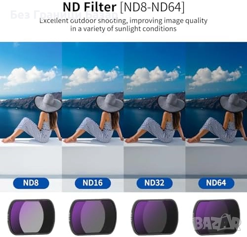 Нов комплект 6 броя ND CPL UV филтри за DJI Osmo Pocket 3 HD стъкло, снимка 5 - Чанти, стативи, аксесоари - 51619182