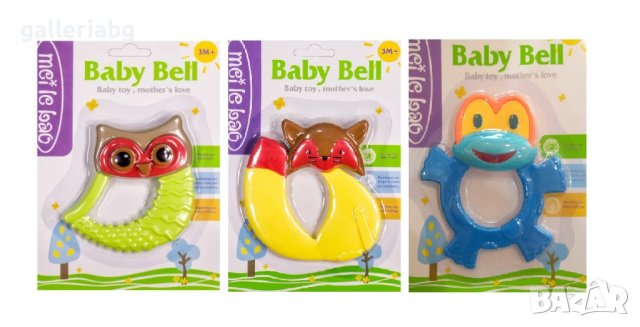 Дрънкалка Baby Bell — Бебешка играчка 3+ месеца (няколко модела)