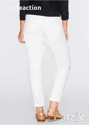 НОВ Дамски панталон, тип Boyfriend, BonPrix, 4XL, р-р 60, снимка 5 - Панталони - 29410160