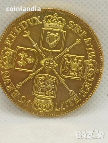 позлатена Английска монета репродукция , снимка 2 - Нумизматика и бонистика - 53290286
