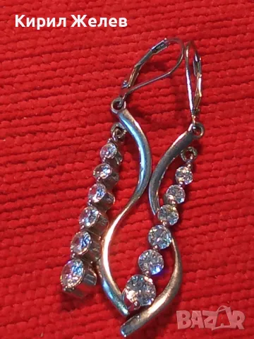 ШАРМАНТНИ СКЪПОЦЕННИ СРЕБЪРНИ ОБЕЦИ РОДИРАНО СРЕБРО 925 с БЛЕСТЯЩ ЮВЕЛИРНО ФАСЕТИРАН ФИАНИТ 49281, снимка 13 - Обеци - 50072773