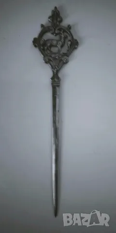 Нож за писма,много рядък  сребърен екземпляр , снимка 2 - Антикварни и старинни предмети - 48943054