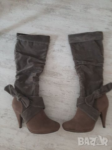 Нови чизми цвят каки , снимка 2 - Дамски ботуши - 41409980