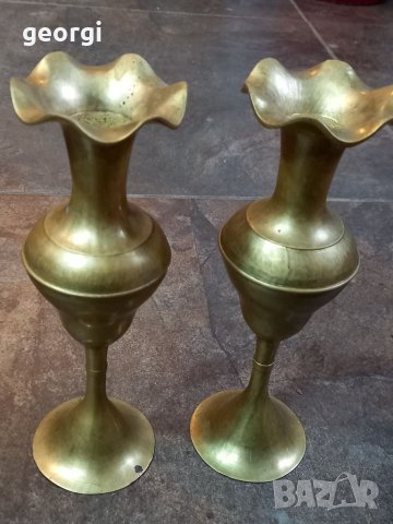 Ретро бронзови вази, снимка 2 - Вази - 35886268