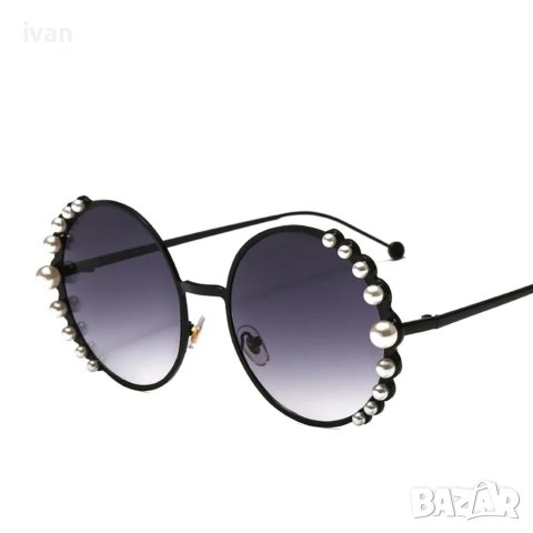 Дамски слънчеви очила с перли. UVE 400, твърда кутия за съхранение. , снимка 2 - Слънчеви и диоптрични очила - 41836422