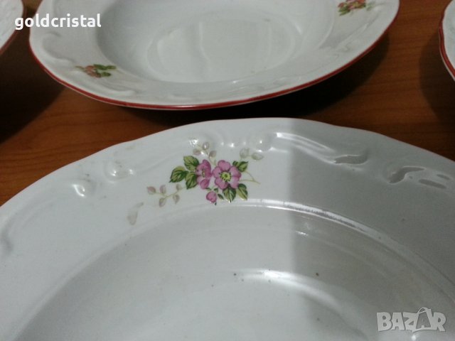 Стар български порцелан чинии дълбоки , снимка 4 - Антикварни и старинни предмети - 39815594