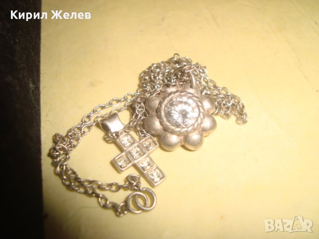 СРЕБЪРНО КРЪСТЧЕ и МЕДАЛЬОН с ЦИРКОНИ и СРЕБЪРНА ВЕРИЖКА СРЕБРО 925 ФИНО БИЖУ КОЛИЕ 25905, снимка 16 - Колиета, медальони, синджири - 35719226