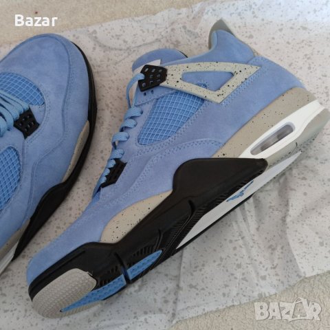 Nike Air Jordan 4 Retro University Blue Unc размер 44 номер нови обувки Кецове оригинални , снимка 11 - Кецове - 39029199