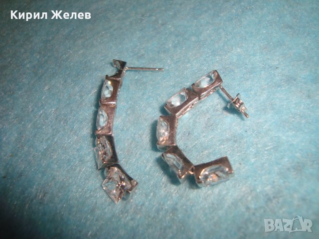 СРЕБЪРНИ КРИСТАЛНИ БЕЛ ЕПОК СТИЛ ВИНТИДЖ СКЪПОЦЕННИ ОБЕЦИ 25654, снимка 8 - Антикварни и старинни предмети - 35736280