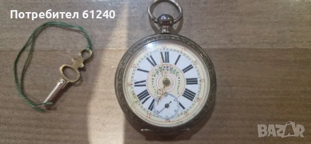 Продавам стар сребърен работещ Швейцарски часовник Цилиндър от 19 век, снимка 4 - Мъжки - 49155683