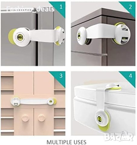 Нови 6 броя Защитни ключалки шкаф чекмедже предпазни за бебе дом, снимка 4 - Други - 41449069