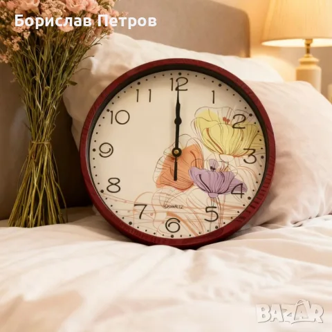 Стенен часовник Ø 25 см – стилен подарък за дом, уют и организация, снимка 2 - Стенни часовници - 55980854
