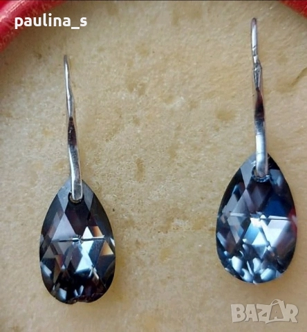 Два различни чифта / Сребърни обеци Сърце и Swarovski / проба 925 , снимка 11 - Обеци - 35703178