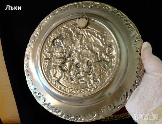 Пано,чиния за стена от калай Пролет. , снимка 5 - Антикварни и старинни предмети - 40951527