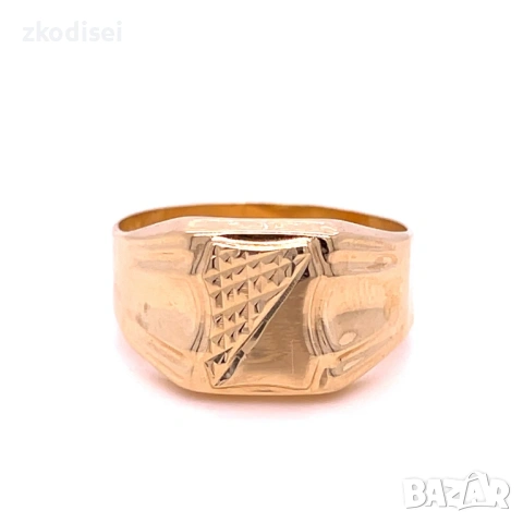 Златен мъжки пръстен 3,43гр. размер:65 14кр. проба:585 модел:36777-5