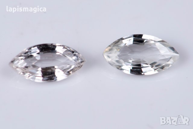 Чифт бели сапфири 1.22ct само нагряван