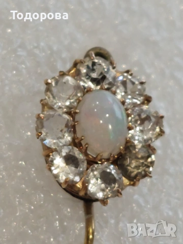 Дамски златни обеци с опали,злато 18к , снимка 3 - Обеци - 53395922