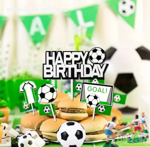 Футбол футболисти Soccer пластмасови фигурки врата топери за декорация на торта , снимка 4 - Други - 50296018