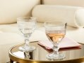 Комплект от 4 чаши за вино дебело стъкло, снимка 1 - Сервизи - 35710937