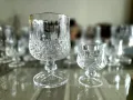 Нови! Комплект кристални чаши за вино и уиски или ракия, снимка 1