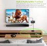 1X4 SPDIF TOSLINK Оптичен Сплитер за Цифрово Оптично Аудио 1 х Вход 4х Изхода LPCM 2.0 DTS Dolby-AC3, снимка 7