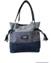 Дамска луксозна чанта тип торба в пастелни цветове 30х34см Цветове: сиво-синя гама;зелено-синьо гама, снимка 1