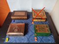 14 ретро дървени кутии  за цигари,бижута,лекарства,табакери и др, Кутия