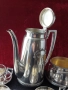 Посребрен комлект за кафе-каничка, захарница, и чашки за кафе/чаша ,сребро, кана/, снимка 12