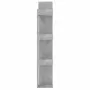 vidaXL Шкаф библиотека, бетонно сив, 86x25,5x140 см, инженерно дърво, снимка 5