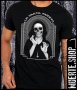 Черна тениска с щампа LA MUERTE NUN SKULL, снимка 1 - Тениски - 40921154