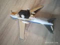 Стара руска ламаринена играчка самолет, 40 см., снимка 4