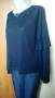 Много тъмно синя блуза със сребриста нишка🍀❤XL❤🍀арт.4193, снимка 1 - Блузи с дълъг ръкав и пуловери - 36295938