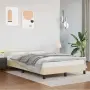 vidaXL Рамка за легло с табла без матрак, кремава, 120x200 см, снимка 2